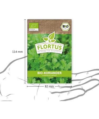 Buy Flortus Bio Koriander Seeds | Organic Herb Seeds for Garden Balcony & Kitchen - Cultivate Fresh Coriander - Buy Online on SooperMarket.com