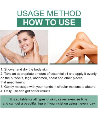 Body Tightening Oil | 1.69-Usen Anti-Cellulite Massage Oil for Abdominal Breast & Buttocks | Firming Oil for Belly Chest Arms & Legs | International Shipping - Buy Online on SooperMarket.com