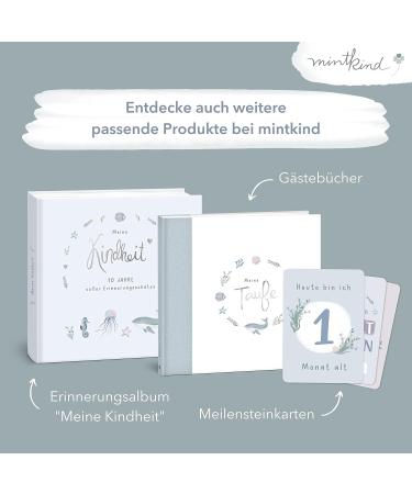 Mintkind Baby Album 'Your First Year of Life' A5 Mint - Customizable Photo Book & Sticker Set | Perfect Baby Gift for Boys & Girls | Ideal Memory Keepsake from 0 Months - Buy Online on SooperMarket.com