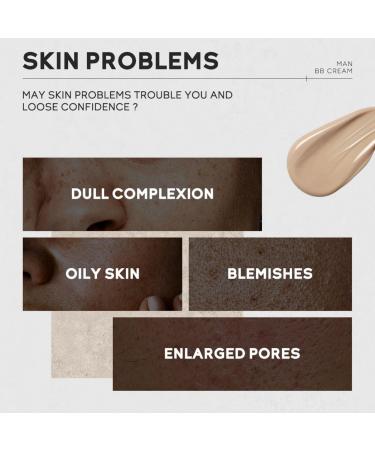 Mens BB Cream Foundation Mens Concealer Colour Correcting Cream Tinted Moisturiser Mens BB Cream SPF15+ Mens Face Moisturiser for Cover Blemishes Hydration BB Cream Foundation Even Skin Tone - Buy Online on SooperMarket.com