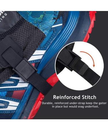 AONIJIE Low Trail Gaiters: Reflective Ankle Gators for Triathlon, Marathon, Hiking - Black/Green - Buy Online on SooperMarket.com