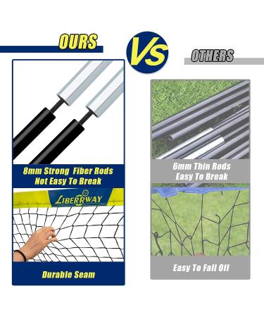 LIBERRWAY Soccer Goal 4'x 3' Portable Kids Soccer Goals for Backyard or Indoor Pop Up Soccer Net with 6 Training Cones  Carrying Bag  8 Ground Stakes  2 Set - Buy Online on SooperMarket.com