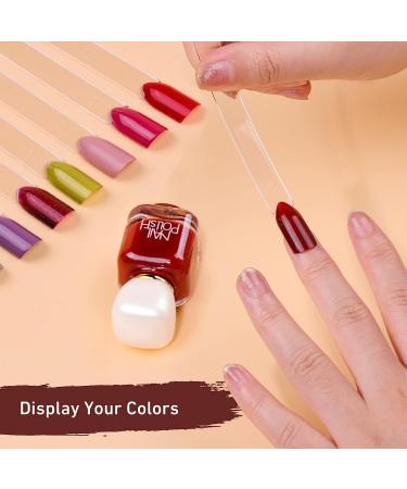 100pcs Fan-shaped Nail Swatches with Metal Buckle for Nail Gel Polish Displays - Buy Online on SooperMarket.com