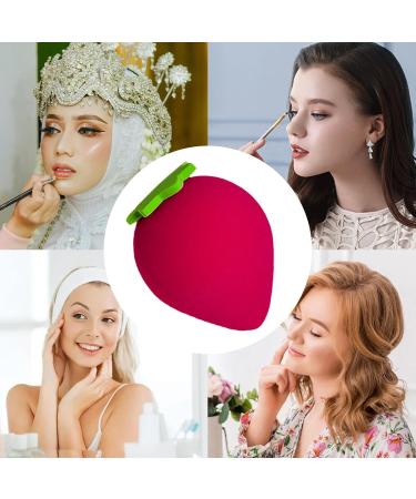 Bexdug Cute Makeup Sponge | Cute Fruit Shape Soft Beauty Sponge | Multi-Purpose Cosmetics Sponge Makeup Blender for Beginners Beauty Lovers Women Strawberry - Buy Online on SooperMarket.com