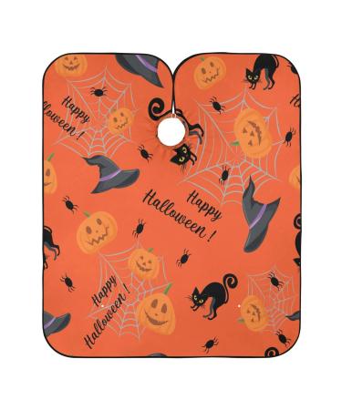 Kigai Happy Halloween Barber Cape Professional Salon Hair Cutting Cape with Adjustable Snap Closure Waterproof Hairdressing Cape Haircut Cape for Men Women
