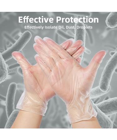 100PCS Large Disposable Medical Clear Vinyl Exam Gloves - Latex-Free & Powder-Free | Oh! Trendy Industrial Gloves - Buy Online on SooperMarket.com