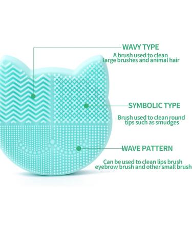 2 in 1 Makeup Brush Cleaning Mat Double-layer Silicone Cleaning Mat Makeup Brush Cleaning Pad Portable Silicone Pad Scrubber with Storage Layer for Cosmetic Brushes Washing Tool for Travel (Green) - Buy Online on SooperMarket.com