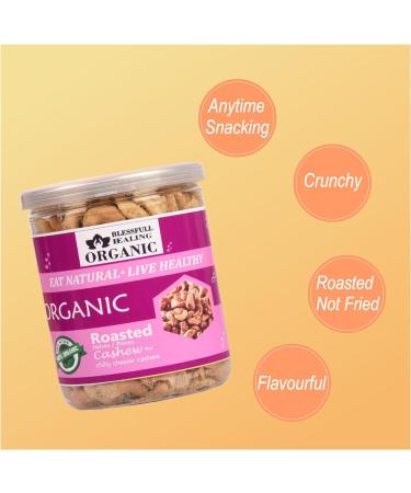 Blessfull Healing Organic Natural Vegan Chilly Cheese Roasted Halves/Pieces Cashew Nuts Crunchy Kaju 250 Gram - Buy Online on SooperMarket.com