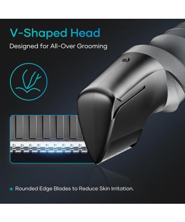 Waterproof Intimate Razor for Men - Kensen V-Shaped Body Razor | Wet & Dry Use for Legs Chest and Armpits - Buy Online on SooperMarket.com