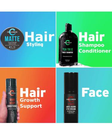 Challenger Men's Hair Keep Conditioner - DHT Blocking & Hair Growth | 10oz with Baicapil Caffeine Biotin & Argan Oil | 2 Month Supply - Buy Online on SooperMarket.com