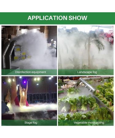 Mogoulua 10 Head Fog Maker - 7L/h Ultrasonic Fogger | 350W Waterproof Humidifier for Greenhouse Pond & Landscape Use - Buy Online on SooperMarket.com
