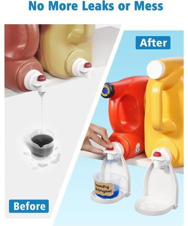 Cossylife Laundry Detergent Cup Holder - 2 Pack | Drip Catcher & Fabric Softener Gadget | Tidy Laundry Room Solution - Buy Online on SooperMarket.com