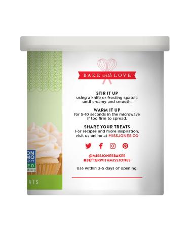 Miss Jones Baking Organic Vegan Cream Cheese Buttercream Frosting - 11.29 oz for Icing & Decorating - Buy Online on SooperMarket.com