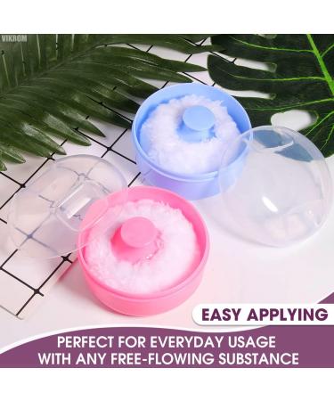 Baby Powder Container with Puff - 2Pcs Body Powder Puff Set for Bath and Travel - Talcum Powder Applicator Kit for Women - Buy Online on SooperMarket.com