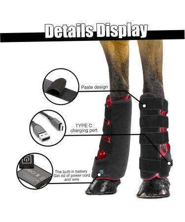 Red Light Therapy Belt for Horse Leg 850nm Infrared & 660nm LED Red Light Therapy Wrap Red Light Therapy Pad Left - Buy Online on SooperMarket.com