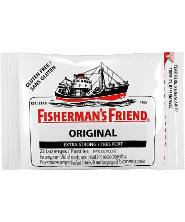 Fisherman's Friend Original Extra Strong Lozenges - Temporary Relief of Cough Sore Throat & Nasal Congestion (8) - Buy Online on SooperMarket.com