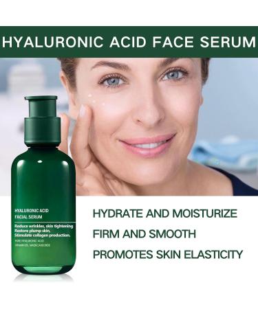 Hyaluronic Acid Facial Serum Hyaluronic Acid Serum Anti Wrinkle Serum Dark Spot Remover for Face Hyaluronic Acid Face Serum for Women Face Moisturiser Skin Tightening Hydrating Plump Skin - Buy Online on SooperMarket.com