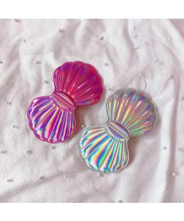 Luxshiny Rosy Seashell Foldable Hand Held Makeup Mirror - Double Sided Compact Portable Mirror - Buy Online on SooperMarket.com