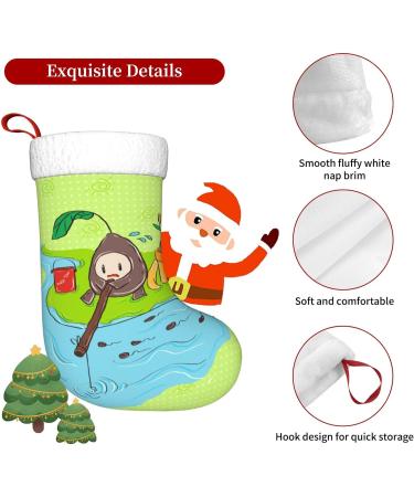 YYHHAOFA Sunflower Seeds Fishing Christmas Decorative Stockings : Soft Light and Tactile Suitable for Christmas Halloween - Buy Online on SooperMarket.com