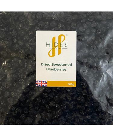 Hides Fine Foods - Dried Sweetened Blueberries 500g - Suitable for Vegetarians - Baking - Granola - Breakfast - Muffins - Snacking - Desserts -Great Source of Vitamins - High in Fibre. - Buy Online on SooperMarket.com