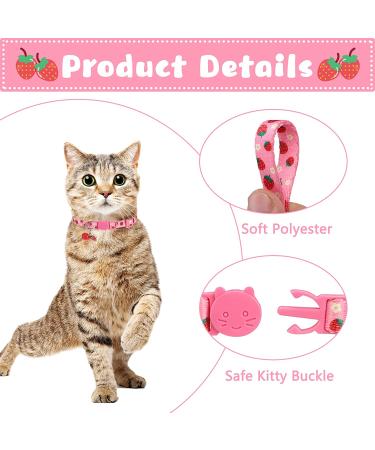 VKPETFR Breakaway Cat Collars with Bell & Cute Pendants - 3 Pack Adjustable Safety Kitten Collars - Ideal Decoration for Girl Boy Cats, Puppies, and Small Pets - Buy Online on SooperMarket.com