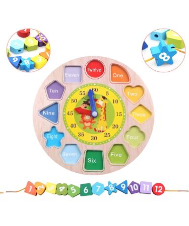 Reastar Montessori Learning Watch - Wooden Educational Toy for Kids Age 3+ | Fun Number & Animal Patterns Perfect for Early Development - Buy Online on SooperMarket.com
