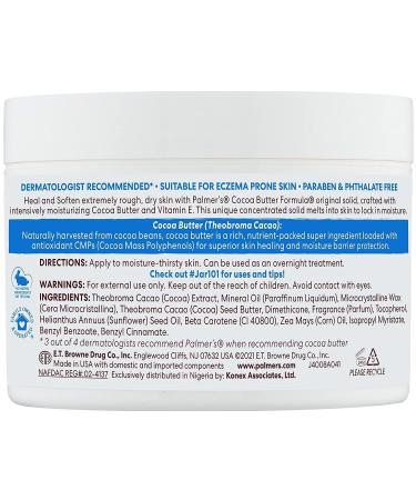 Shop Palmer's Cocoa Butter Jar with Vitamin E - 7.25 oz 2 Piece | Hydrate & Nourish Skin - Free International Shipping - Buy Online on SooperMarket.com