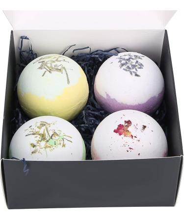 Bath Bubble Ball Gift Set - 4-Piece Handmade Organic Foam for Women | Natural Oils & Moisturizing Bath Salt - Buy Online on SooperMarket.com
