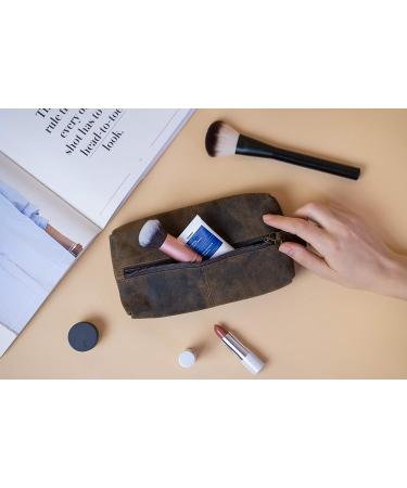 KomalC Leather Zip-Lock Cosmetic Makeup Pouch Bag Pen Pencil Case - SALE | Shop Now! - Buy Online on SooperMarket.com