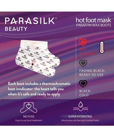 Parasilk Beauty Hot Foot Mask - Intensive Hydration with Coconut Oil, Argan Oil, Marula Oil & Vitamin E | 1 Pair - Buy Online on SooperMarket.com