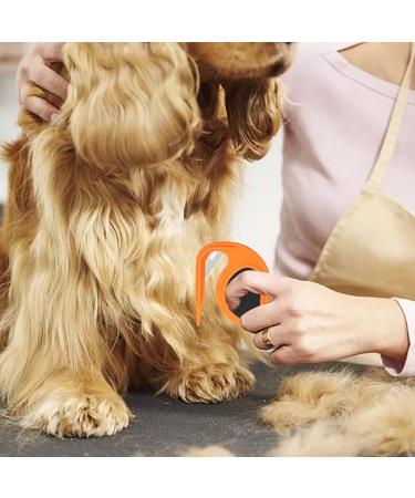 Buy Knitting COMB PET & Grooming Tool for Cats & Dogs - Effective Pet Hair Removal Brush | Tangled Hair Solution (Orange) - Buy Online on SooperMarket.com
