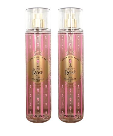 Bath and Body Works Bubbly Rose Fine Fragrance Body Mist Gift Set - Value Pack Lot of 2 (Bubbly Rose)