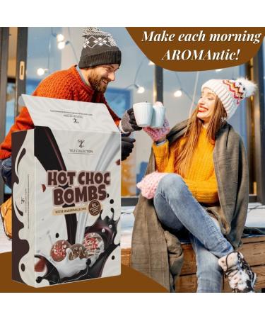 Hot Chocolate Bomb - 6 Flavoured Hot Chocolate Bombs with Marshmallow - Luxury Hot Chocolate Gift Set - Christmas Hot Chocolate Set for Kids and Adult - Christmas Stocking Filler - Buy Online on SooperMarket.com