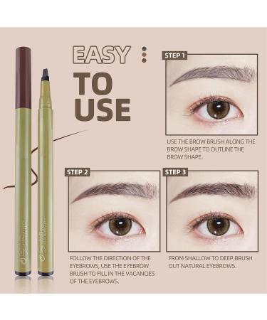 Eyebrow Waterproof - Waterproof Makeup Eyebrow Pencils with No Smudge - Beauty Products for Shopping Dating Traveling Gathering Home Puchen Dark Brown - Buy Online on SooperMarket.com