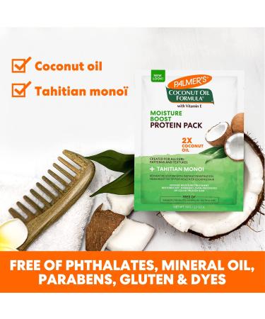 Palmers Coconut Oil Deep Conditioning Protein Pack - 4 x 2.1 Oz | Hydrate & Repair Hair - Buy Online on SooperMarket.com