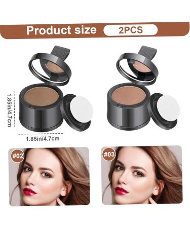 2Pcs Root Touch Up Powder Windproof & Sweatproof Hairline Powder for Women & Wen Natural Stain-Proof Hair Loss Concealer Hairline Powder for Thinning Hairline Light Brown & Brown Light Brown Brown - Buy Online on SooperMarket.com