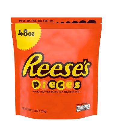 REESE'S PIECES Peanut Butter Candy, 48 oz Bulk Bag