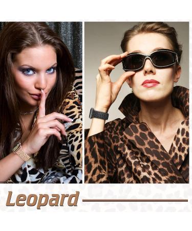 6 Pack Leopard Engraved Apple Watch Bands - Waterproof Cheetah Sport Silicone Wristbands for Women - Compatible with iWatch Series 8 7 6 5 4 3 2 SE - Starlight-38 A - Black/Pink Sand/Pine Green/Starlight/Smoke Violet/White - Buy Online on SooperMarket.com