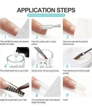 PEACECOLOR 8G 3PC White Acrylic Powder Set Acrylic Nail Kit Professional Acrylic Nail Powder Polymer for Acrylic Nail Extension Carving Nails No Nail Lamp Needed for Home and Salon Use color 178 - Buy Online on SooperMarket.com