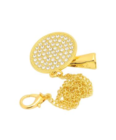 Soft Curved Golden Baby Pacifier | Ergonomic & Safe Pacifier with Clips | 26 Letters | Healthy Bling Design - Buy Online on SooperMarket.com