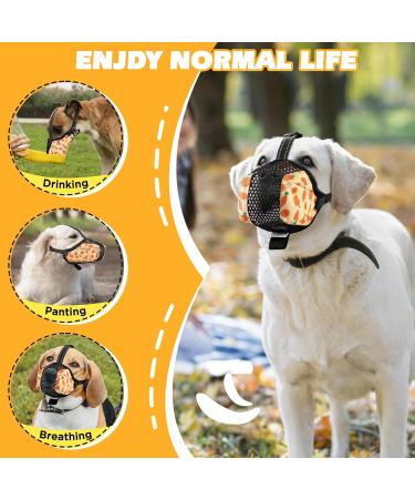 BONTHEE Dog Muzzle Soft Mesh Muzzles for Small Medium Large Sized Dogs Muzzle for Dogs to Prevent Biting Breathable Puppy Muzzle for Scavenging Grooming Biting Chewing and Licking Carrot M - Buy Online on SooperMarket.com