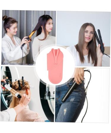 Baluue Curling Iron Storage Bag Hair Crimper Curlers Storage Bags Curling Wand Hair Curler 29.50X13.50X2.00CM Pink - Buy Online on SooperMarket.com