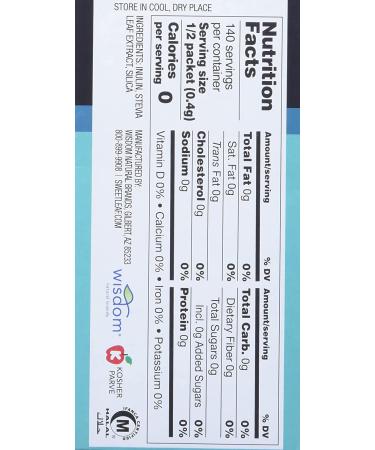 SweetLeaf Stevia Sweetener  Natural  70 Count (Pack of 1) Old Version 70 Count (Pack of 1) - Buy Online on SooperMarket.com