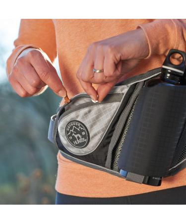 HUNTER Jasper Anti-Jerk Dog Leash & Jogging Belt - Shock Absorber Reflective One-Size Black/Grey - Perfect for International Shipping - Buy Online on SooperMarket.com