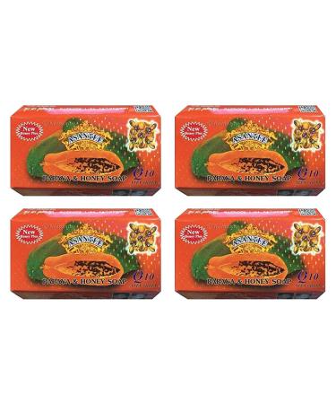 ASANTEE Papaya Soap Reduces Dark Spot Weight 4.4 oz. (Pack of 4)