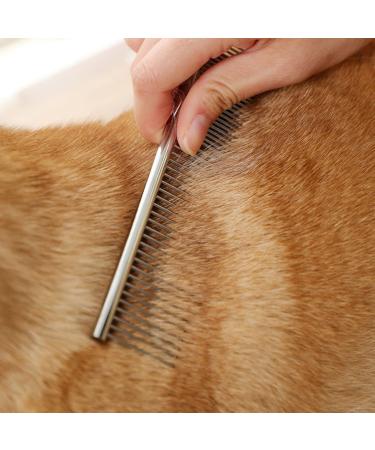 3 Pack Pet Combs Stainless Steel - Wide Tooth & Dense Tooth Comb for Cats and Dogs - Flea Comb Included - Dog Grooming Essential - Silver - Buy Online on SooperMarket.com