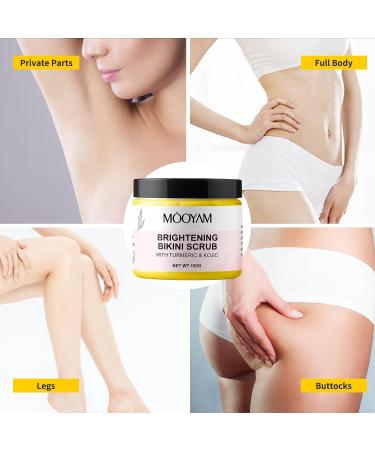 Bikini Area Exfoliator & Brightening Body Scrub - Turmeric & Kojic Acid for Ingrown Hair & KP Treatment | 5.29OZ - Buy Online on SooperMarket.com