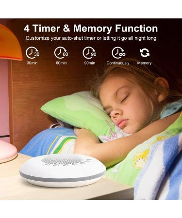 White Noise Machine for Baby & Adults - 28 Soothing Sounds, 30 Volume Levels, Memory Function, Rechargeable - Perfect for Home, Office, Nursery & Travel - Buy Online on SooperMarket.com