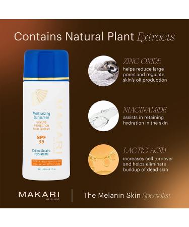 Makari Moisturizing Sunscreen SPF 50 - Broad Spectrum UVA & UVB Protection | Anti-Aging Sunblock | Lightweight Face & Body Lotion - Buy Online on SooperMarket.com