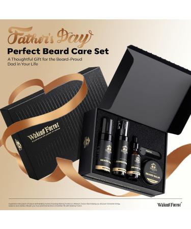 Waking Forest Beard Growth Kit | Luxury Beard Care for Men - Oil Wash Conditioner Balm & Comb - Buy Online on SooperMarket.com